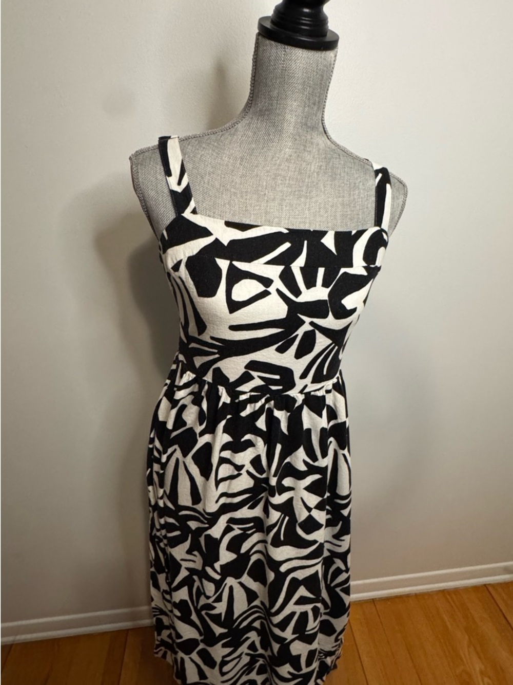Black & White Abstract Print Women's Sundress